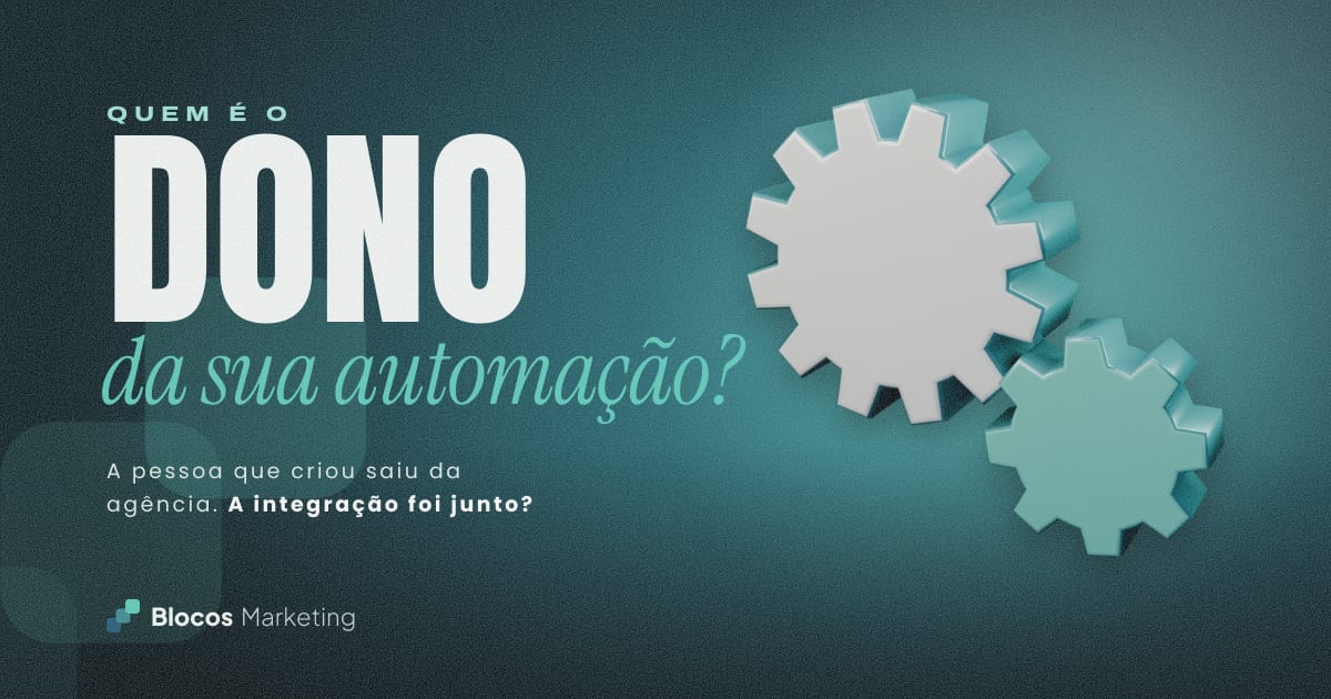Capa com engrenagens encaixadas e o texto “QUEM É O DONO da sua automação?”
