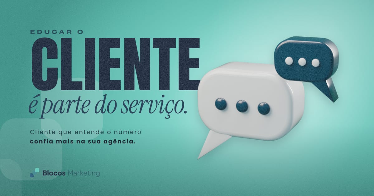 Capa com dois balões de conversa e o texto “EDUCAR O CLIENTE é parte do serviço.”