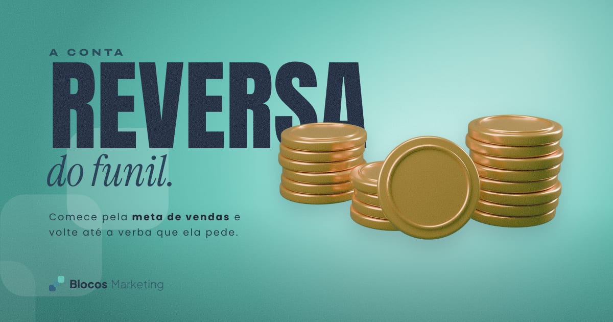Capa com pilhas de moedas e o texto “A CONTA REVERSA do funil.”