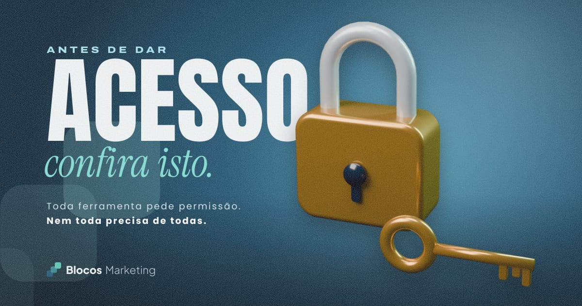Capa com um cadeado dourado com uma chave e o texto “ANTES DE DAR ACESSO confira isto.”